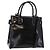 Borsa a Mano GUCCI Smalto 2 vie Nero Oro Auth 158500 D'oro