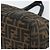 Borsa a mano in tela Zucca FENDI nera e marrone Auth 161083 Nero - vista 10
