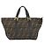Borsa a mano in tela Zucca FENDI nera e marrone Auth 161083 Nero - vista 3