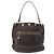 Céline Bolso de Hombro CELINE de Cuero Marrón Oscuro Dorado Auth 161102 - vista 2