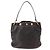 Céline Bolso de Hombro CELINE de Cuero Marrón Oscuro Dorado Auth 161102 - vista 3