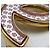 Chanel CC Brosche Goldfarbenes Metall Kleeblatt Muster Golden - Ansicht 4