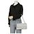 Chanel Borsa a spalla media in tweed classico Bianco - vista 13