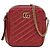 Gucci Borsa a tracolla incrociata GG Marmont con catena Rosso
