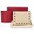 Valentino Billetera bi-fold Rockstud Blanco