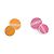 Gemelli Hermès Cloisonné Smalto Rosa Arancione Argento