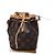 LOUIS VUITTON Monogram Nano Noé Bucket Bag Braun/Beige
