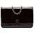 Wallet On Chain Cartera Chanel de charol marrón con CC en relieve y cadena Camelia Castaño Marrón oscuro