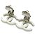 Chanel Silber CC Silberne lackierte Clip-On Ohrringe - Ansicht 2