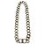 Collana a catena in argento placcato con logo CD di Dior