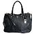 Borsa tote e a spalla in pelle verniciata nera Prada Nero