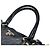 Borsa tote e a spalla in pelle verniciata nera Prada Nero - vista 9