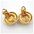 Chanel Vintage Round Clip-On Metal with Faux Pearl - vista 3