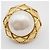 Chanel Vintage Round Clip-On Metal with Faux Pearl - vista 4