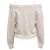 T By Alexander Wang Alexander Wang T. Off-Shoulder Layered Sweater aus ivory Baumwolle - Ansicht 3