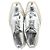 Sneakers Oxford a piattaforma in pelle argento metallico Prada Wingtip - vista 3