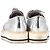 Sneakers Oxford a piattaforma in pelle argento metallico Prada Wingtip - vista 5