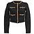 Self portrait Cardigan court en tricot pailleté Self-Portrait en polyester noir