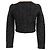 Self portrait Cardigan court en tricot pailleté Self-Portrait en polyester noir - vue 3