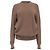 Brauner Baumwollpullover mit Rundhalsausschnitt von Brunello Cucinelli Rot