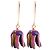 Boucles d'oreilles en forme de tulipe Marni en laiton multicolore