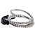 Bracciale Miu Miu in metallo argento decorato con fiocchi e diamanti D'oro Metallico - vista 2