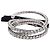 Bracciale Miu Miu in metallo argento decorato con fiocchi e diamanti D'oro Metallico - vista 3