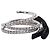 Bracciale Miu Miu in metallo argento decorato con fiocchi e diamanti D'oro Metallico - vista 4