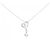 Autre Marque Collana in oro bianco K10 con acquamarina e topazio bianco Argento