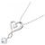 Autre Marque Collana in oro bianco K10 con acquamarina e topazio bianco Argento - vista 3