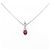 Autre Marque Collana in Rubino e Diamante Pt900 Pt850 Rosso