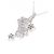 Autre Marque Au750 Saphir-Diamant-Halskette Silber - Ansicht 4