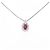 Autre Marque Collana in platino con rubini e diamanti Rosso