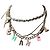 Collana con lettere 'CHANEL' a più fili Multicolore Silver hardware