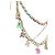 Collana con lettere 'CHANEL' a più fili Multicolore Silver hardware - vue 9