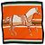 Hermès Foulard quadrato Orange cheval a la couverture square scarf