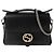Gucci Bolsa de ombro com alça superior entrelaçada Preto
