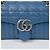 Gucci Borsa a spalla incrociata GG Marmont Small Blu - vista 5