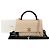 Coco Handle Chanel Bolsa de ombro média em couro caviar com alça de coco Branco