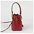 Fendi Borsa a Spalla Montrezzo Mini Bucket Tote Rosso - vista 4
