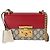 Gucci Borsa a tracolla incrociata piccola con catena e chiusura a paddle Rosso