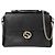 Gucci Bolsa de ombro com alça superior entrelaçada Preto
