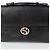Gucci Bolsa de ombro com alça superior entrelaçada Preto - vista 2