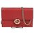 Gucci Borsa a spalla incrociata Mini WOC intrecciata Rosso