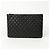 Chanel Clutch Grande CC in Pelle Caviar Nero - vista 2