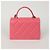 Chanel Borsa a mano Caviar Skin CC Logo con manici e tracolla Rosa - vista 4