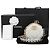Chanel Borsa a tracolla incrociata mini catena rotonda Bianco
