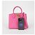 Salvatore Ferragamo Borsa a spalla Studio Box Small Tote Rosa - vista 8