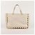 Valentino Borsa Shopper e Borsa a Spalla Roman Stud Bianco - vista 2