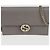 Gucci Carteira mini corrente entrelaçada crossbody Marrom - vista 2